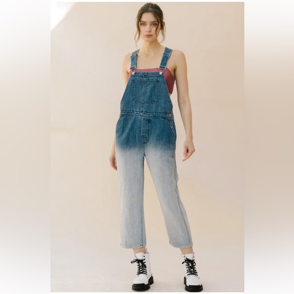 Storia Denim - NWT Storia Rosebud Overalls Ombre Denim Blue Size Small